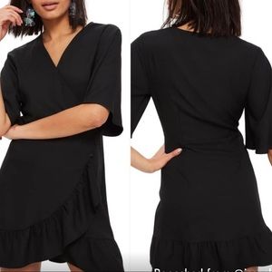 NWT Topshop ruffled wrap mini dress